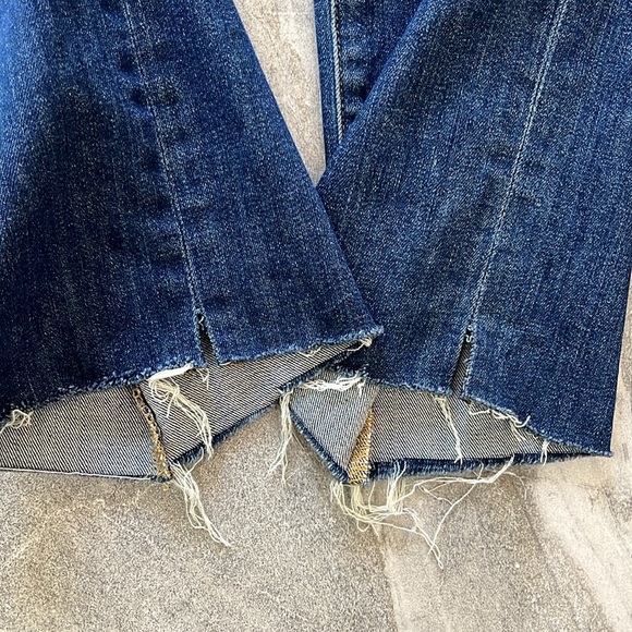 💙 Frame Le High Straight Cropped Jeans Straight Size 25 York - Picture 12 of 12